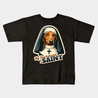 Nun Dachshund Kids T-Shirt